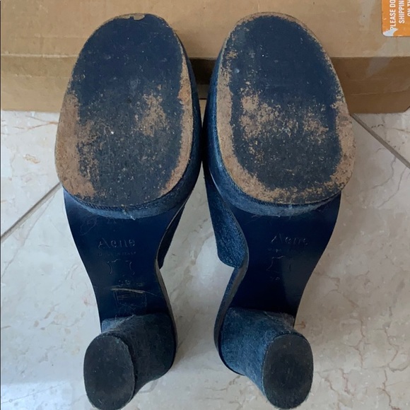 ACNE | Denim Platform Heels - Picture 7 of 8